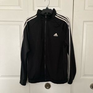 Adidas women’s 3 stripes black track jacket size xl
